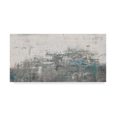 Trademark Fine Art Hilary Winfield 'Lithosphere White Gray' Canvas Art, 16x32 ALI22954-C1632GG